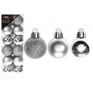 Christmas Baubles Silver Set of 24 - 3cm