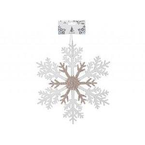 Hanging Acrylic Snowflake Glitter Decoration Rose Gold - Large