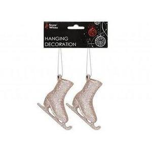 Ice Skate Decorations Pack Of 2 - Rose Gold