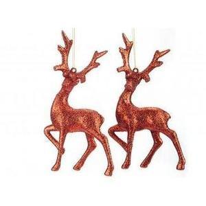Reindeer Decorations Pack Of 2 - Red