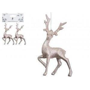 Reindeer Decorations Pack Of 2 - Rose Gold
