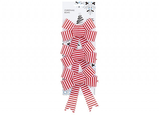 Candy Stripe Decorative Bows 3 Pack - Candy